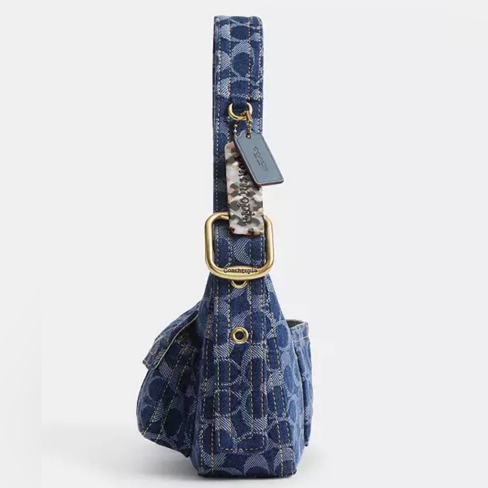Coachtopia Cargo Shoulder Bag In Upcrafted Signature Denim - Picture 4 of 7